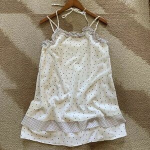 Darling Halter White Polka Dot Dress